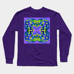 alien knight dogu in tribal pattern ecopop Long Sleeve T-Shirt